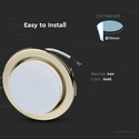 EN: VT-715 GX53 FITTING ROUND -GOLD
