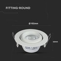EN: VT-700 GU10 TILT FITTING-WHITE