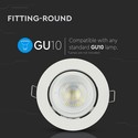 EN: VT-700 GU10 TILT FITTING-WHITE