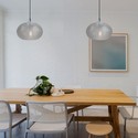 Diamantskåret glas - pendellampe, sort, Ø350, E27.
