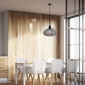 Moderne Glas-Glans-sort glas pendellampe Ø280-E27.