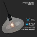 Moderne Glas-Glans-sort glas pendellampe Ø280-E27.
