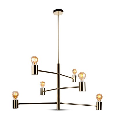 Moderne lysekrone E27 - Bevægelig Ø400, 6 pæres