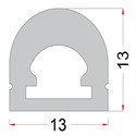 Restsalg: 13x13 Neon Flex LED - 5M, 10W pr. meter, IP65, 24V