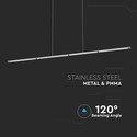 36W LED Designer Pendel - Elegant, Lys-krom, 4000K, Ø1820mm