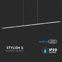 36W LED Designer Pendel - Elegant, Lys-krom, 4000K, Ø1820mm