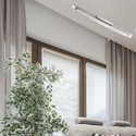 Designer bøjet glas væglampe 18W - krom 4000K Ø985mm