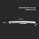 Designer bøjet glas væglampe 18W - krom 4000K Ø985mm
