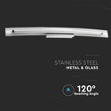 Designer bøjet glas væglampe 18W - krom 4000K Ø985mm