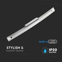 Designer bøjet glas væglampe 18W - krom 4000K Ø985mm