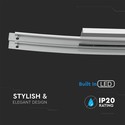 Designer overflade bøjet glas dobbelt loft-krom 36W - 4000K, Ø985mmx2