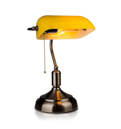 Banker Bordlampe E27 - Bakelit, Gul