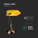 Banker Bordlampe E27 - Bakelit, Gul