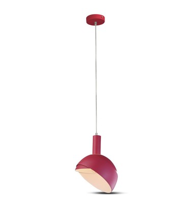 E14 Pendant Fatning - Plast, Skyde Aluminium, Lampeskærm, Pink.
