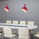 E14 Pendant Fatning - Plast, Skyde Aluminium, Lampeskærm, Pink.