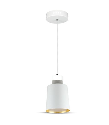 7W LED Pendel - Akryl, Hvid Lampeskærm, 4000K