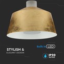 7W Pendel Lampe - Guld, Akryl, 4000K