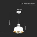 7W LED Pendel Lys - Akryl, Hvid Lampeskærm 4000K