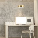 7W LED Pendel Lampe - Guld Lampeskærm, 4000K