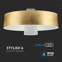 7W LED Pendel Lampe - Guld Lampeskærm, 4000K