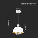 7W Pendel Lampe - Akryl, Hvid Lampeskærm, 3000K