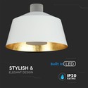 7W Pendel Lampe - Akryl, Hvid Lampeskærm, 3000K