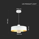 7W LED Pendel Lys - Akryl, Hvid Lampeskærm, 3000K