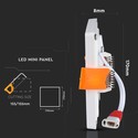 22W LED Slim Panel - 6400K, firkantet