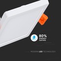 22W LED Slim Panel - 6400K, firkantet