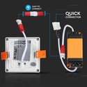 22W LED Slim Panel - 6400K, firkantet