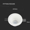 GU10 Gips Lampe - Rundt, Hvid