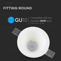 GU10 Gips Lampe - Rundt, Hvid
