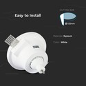 GU10 Gips Lampe - Rundt, Hvid