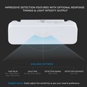 Mikrobølgesensor - Hvid - IP65, Maks: 200W LED