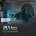 18W projektør - LED, WiFi, sensor, kamera, 6000K, sort hus