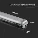 2x18W vandtæt lampe - 120cmx2, med LED-rør, 6500K, IP65