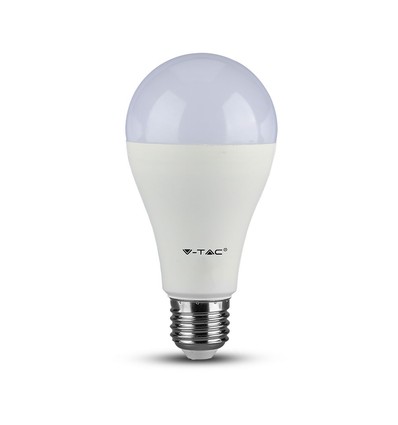 2 stk. E27 15W LED pære - A65, 6400K, 1350lm, erstatter 90W
