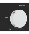 4W Rund LED væglampe, hvid - IP65, 360°, 3000K, aluminium, udendørs/indendørs, inkl. lyskilde