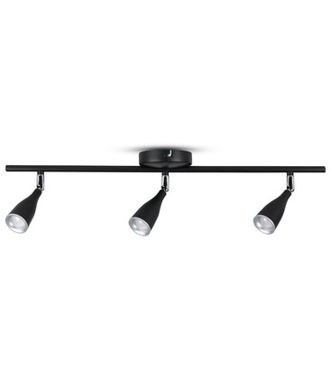13.5W LED Væglampe - 3 Hoveder, 3000K, Sort 13.5W LED Væglampe - 3 Hoveder, 3000K, Sort