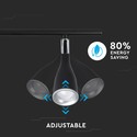 13.5W LED Væglampe - 3 Hoveder, 3000K, Sort