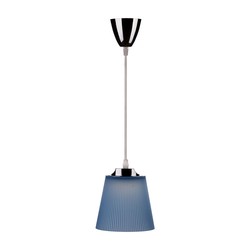 Elmateriel 7W Loftslampe - 4000K, krom hus, blå skærm