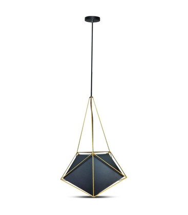 Prism Pendel Lampe E27 - Sort Lampeskærm med Guldkant, Ø400*540mm Prism Pendel Lampe E27 - Sort Lampeskærm med Guldkant, Ø400*540mm