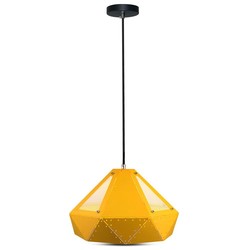 Elmateriel Pastel Prism Pendel Lampe (E27) - Ø310*180mm, gul.