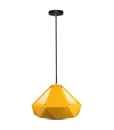 Pastel Prism Pendel Lampe (E27) - Ø310*180mm, gul Pastel Prism Pendel Lampe (E27) - Ø310*180mm, gul
