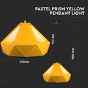 Pastel Prism Pendel Lampe (E27) - Ø310*180mm, gul