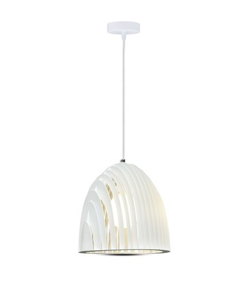 Konisk Prisme Pendel Lampe E27 - Hvid, Ø250*270mm Konisk Prisme Pendel Lampe E27 - Hvid, Ø250*270mm