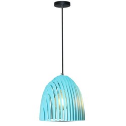 Elmateriel Cone Prism Pendel Lampe E27 - Blå, Ø250*270mm