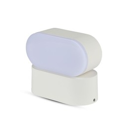 Elmateriel 6W LED Væglampe - Roterbar, 1 Hoved, 4000K, Hvid Hus.