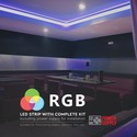 10W/m - LED Stribe Lys RGB Sæt IP20 EU Stik (5m/rulle)