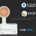 15W LED skinnespot - Samsung chip 5000K 5 års garanti, hvidt hus